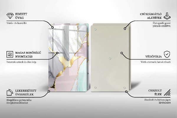 Herdabdeckung Pastellmarmor