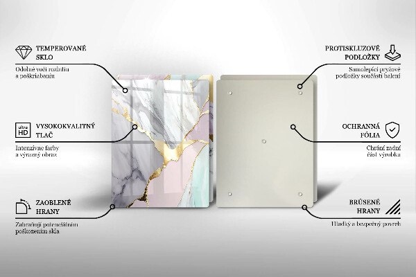 Herdabdeckung Pastellmarmor