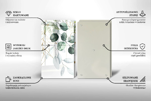 Herdabdeckung Bemalte Pflanzen