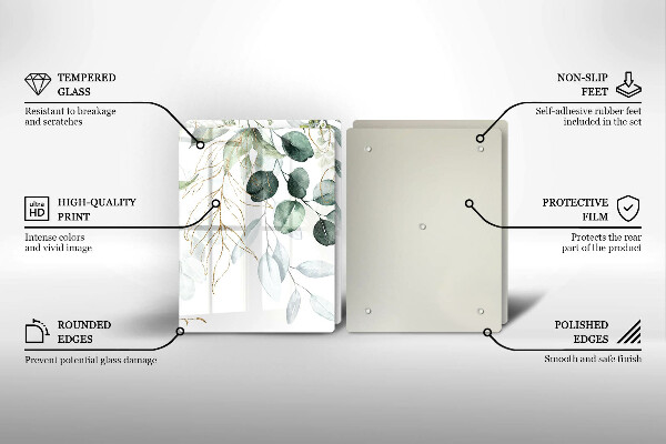 Herdabdeckung Bemalte Pflanzen