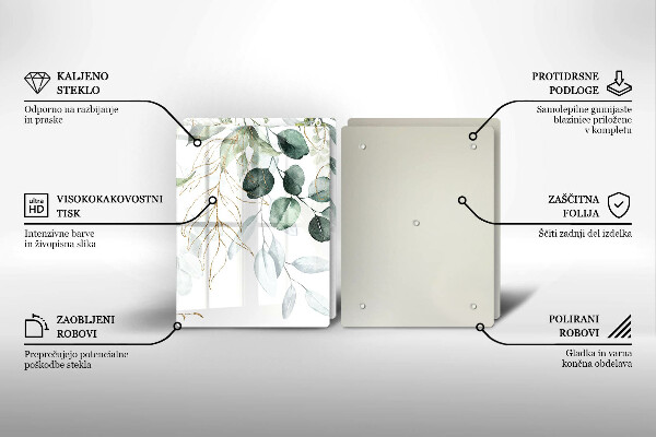 Herdabdeckung Bemalte Pflanzen