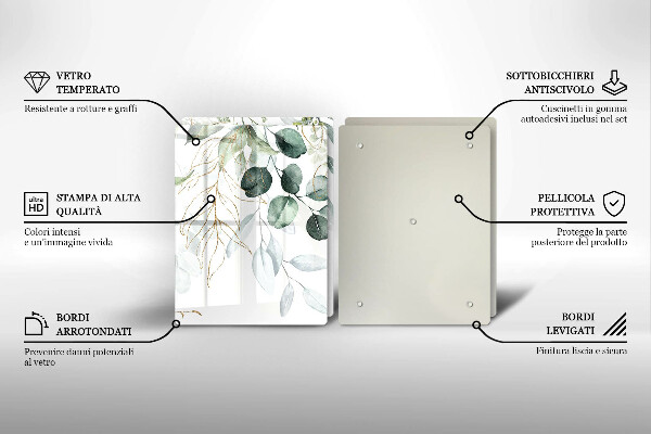 Herdabdeckung Bemalte Pflanzen