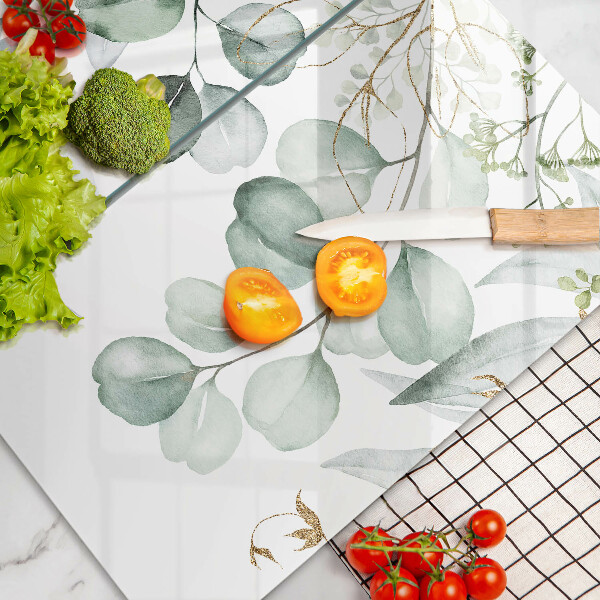 Herdabdeckung Bemalte Pflanzen