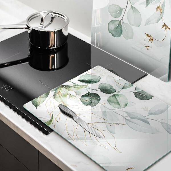 Herdabdeckung Bemalte Pflanzen