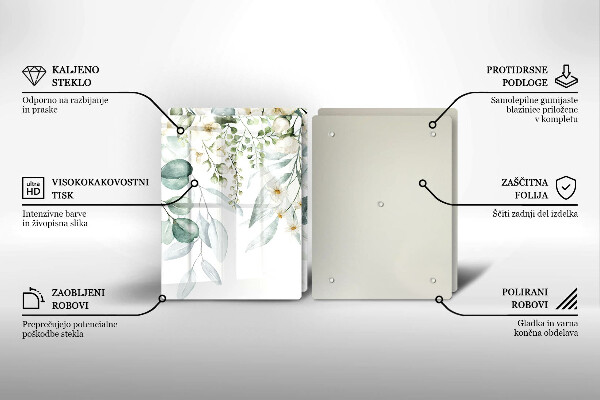 Herdabdeckung Aquarellpflanzen