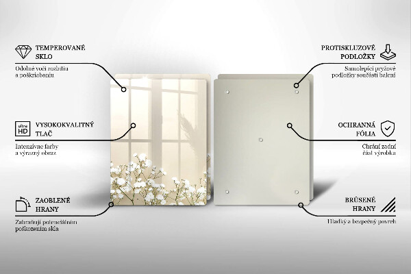 Herdabdeckung Gips-Boho-Blumen