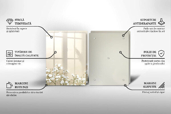 Herdabdeckung Gips-Boho-Blumen