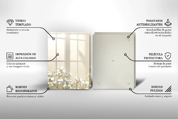 Herdabdeckung Gips-Boho-Blumen