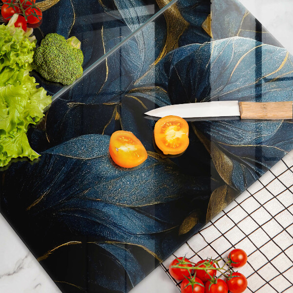 Herdabdeckung Dekorative Blätter mit Gold