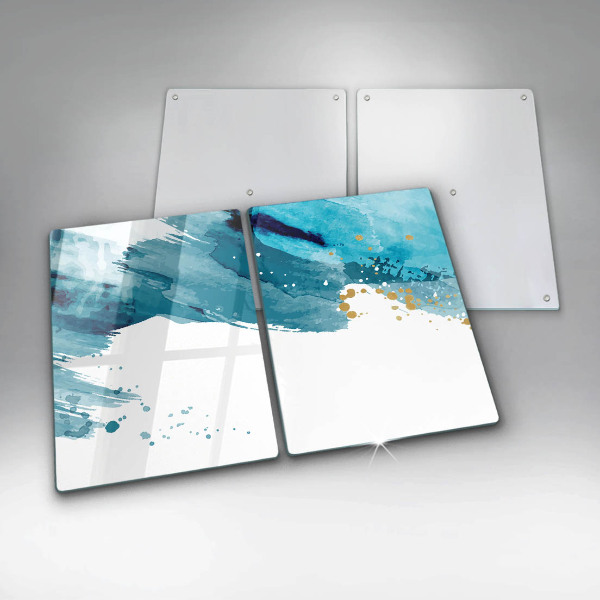 Herdabdeckung Blaue Flecken