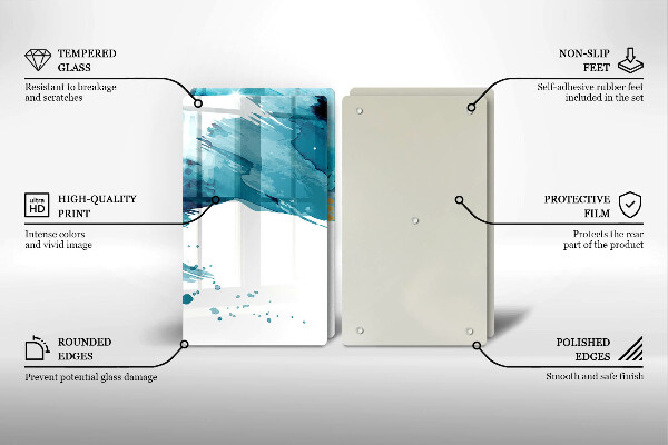 Herdabdeckung Blaue Flecken