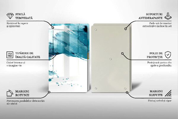 Herdabdeckung Blaue Flecken