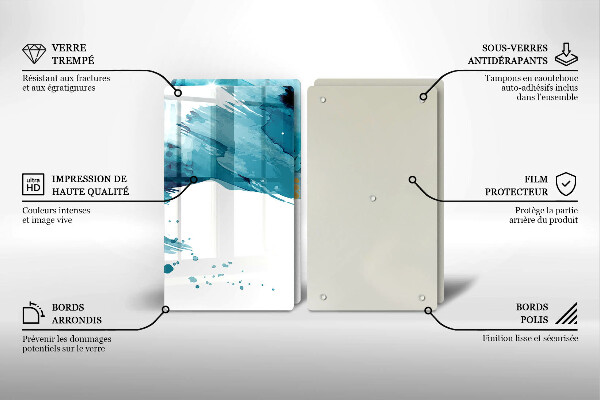 Herdabdeckung Blaue Flecken