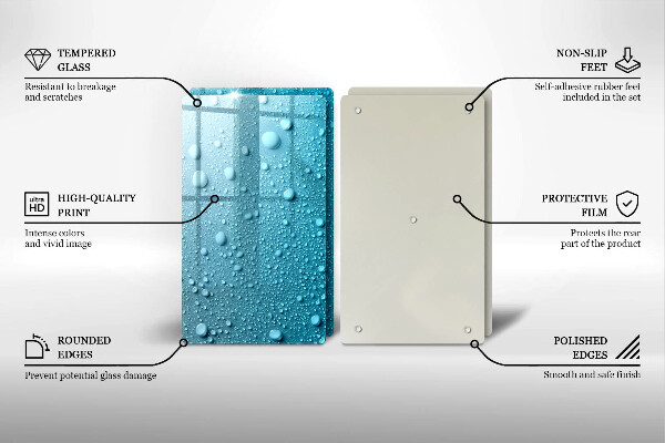 Herdabdeckung Wassertropfen