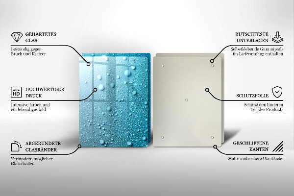Herdabdeckung Wassertropfen