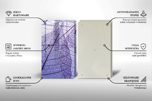 Herdabdeckung Blätter mit Adern