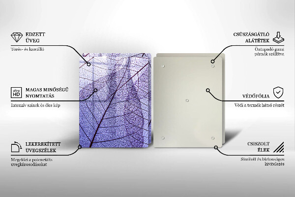 Herdabdeckung Blätter mit Adern