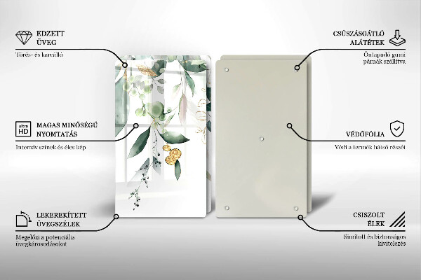 Herdabdeckung Aquarellblätter