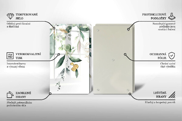 Herdabdeckung Aquarellblätter