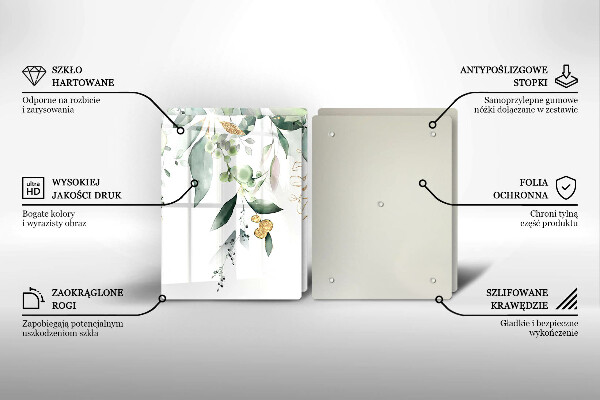 Herdabdeckung Aquarellblätter