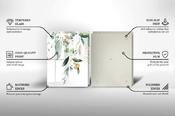 Herdabdeckung Aquarellblätter