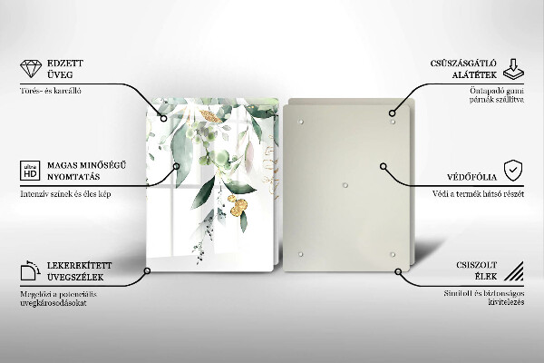 Herdabdeckung Aquarellblätter