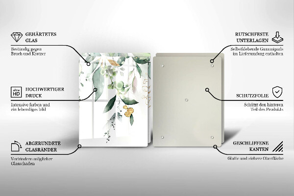 Herdabdeckung Aquarellblätter