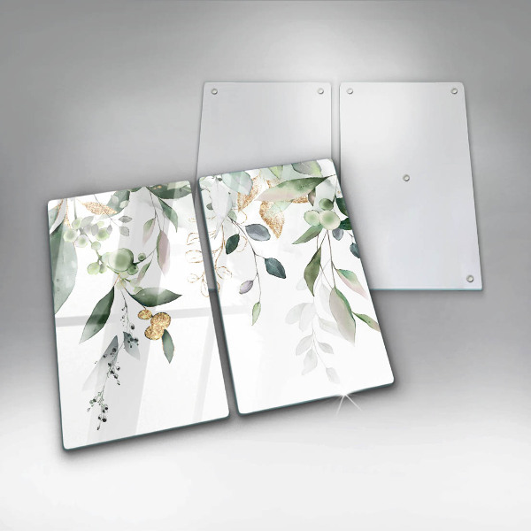 Herdabdeckung Aquarellblätter