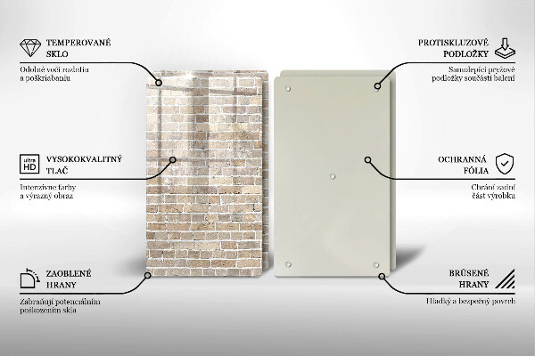 Herdabdeckung Helle Backsteinmauer