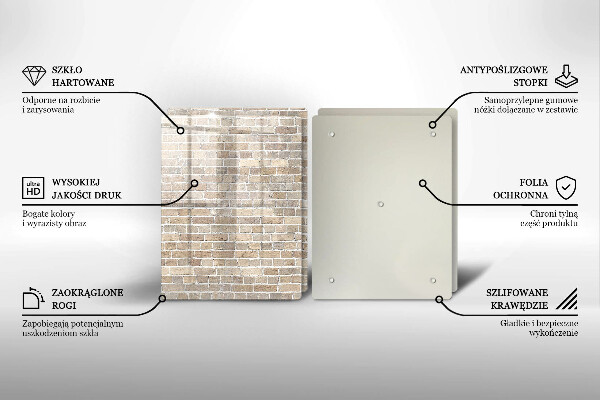 Herdabdeckung Helle Backsteinmauer