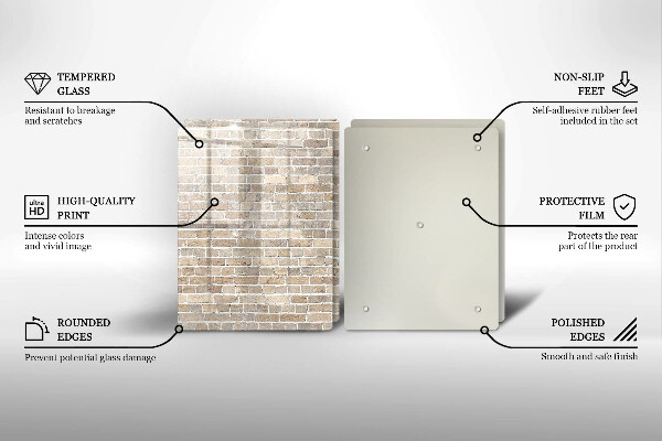 Herdabdeckung Helle Backsteinmauer