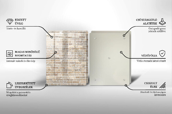 Herdabdeckung Helle Backsteinmauer