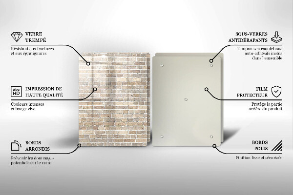 Herdabdeckung Helle Backsteinmauer