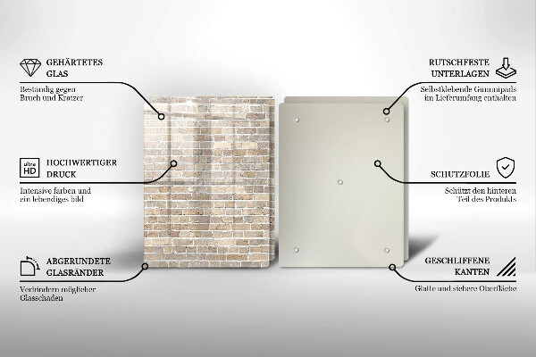 Herdabdeckung Helle Backsteinmauer