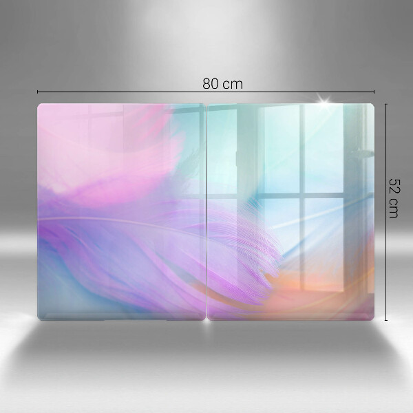 Herdabdeckung Pastellfedern