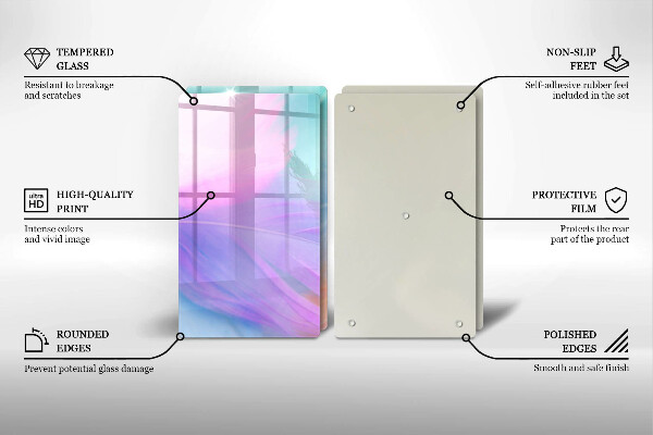 Herdabdeckung Pastellfedern