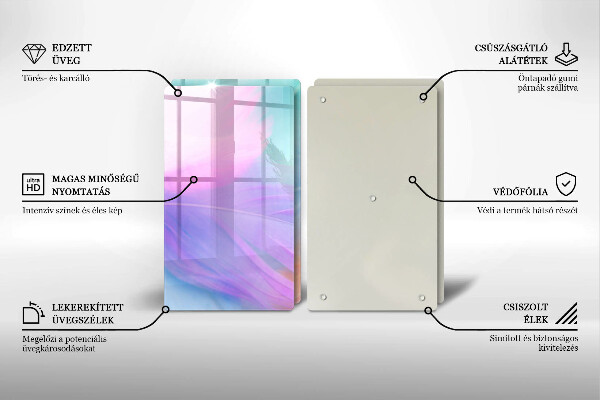 Herdabdeckung Pastellfedern