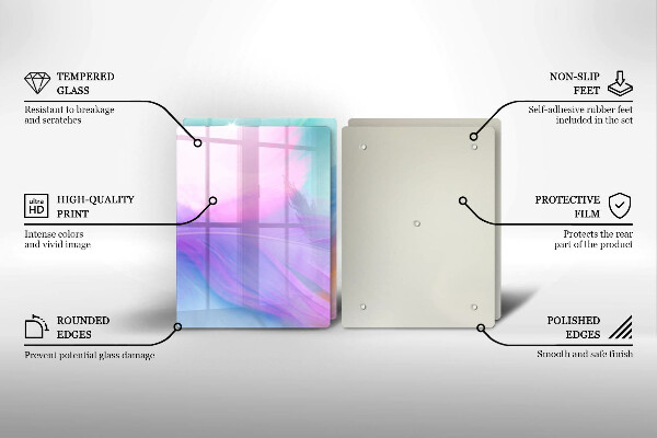 Herdabdeckung Pastellfedern