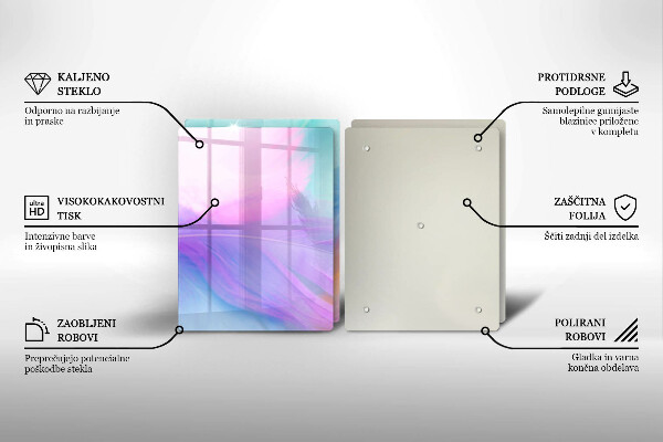 Herdabdeckung Pastellfedern