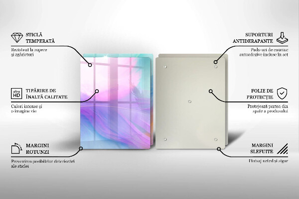 Herdabdeckung Pastellfedern