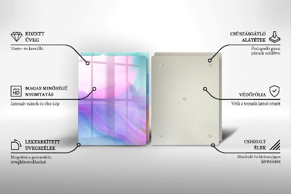 Herdabdeckung Pastellfedern