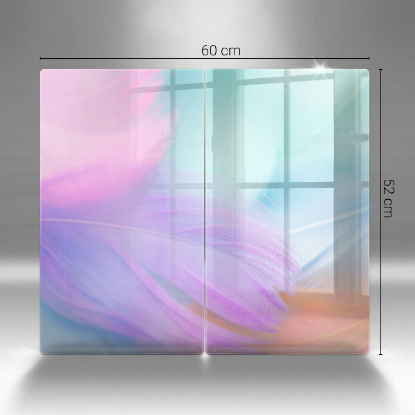 Herdabdeckung Pastellfedern