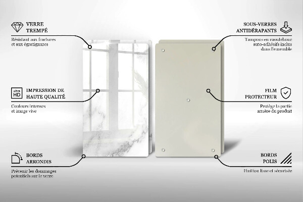 Herdabdeckung Moderner Marmor