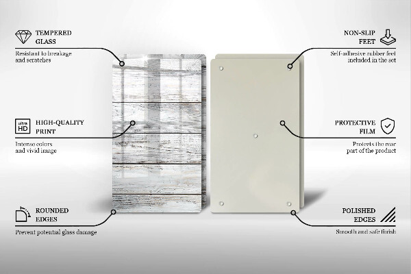 Herdabdeckung Helle Holzbretter