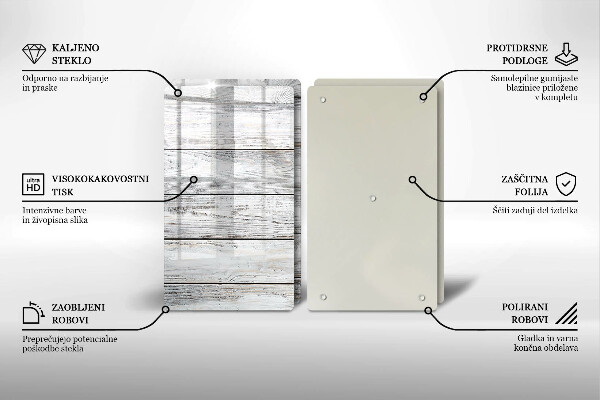 Herdabdeckung Helle Holzbretter
