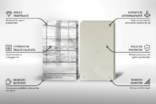 Herdabdeckung Helle Holzbretter