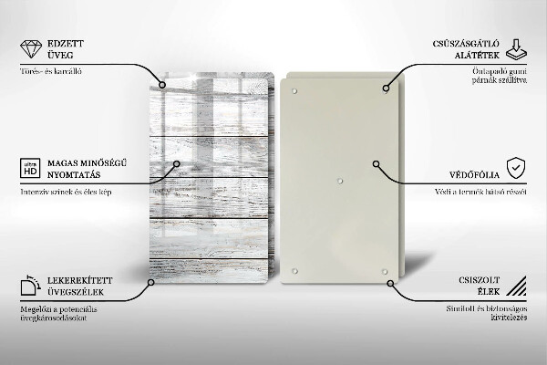 Herdabdeckung Helle Holzbretter