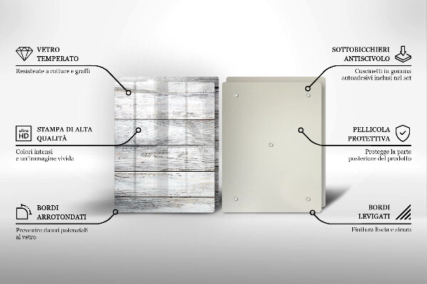 Herdabdeckung Helle Holzbretter