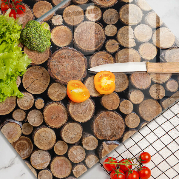 Herdabdeckung Baumstämme