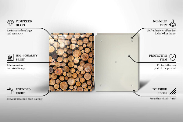 Herdabdeckung Baumstämme